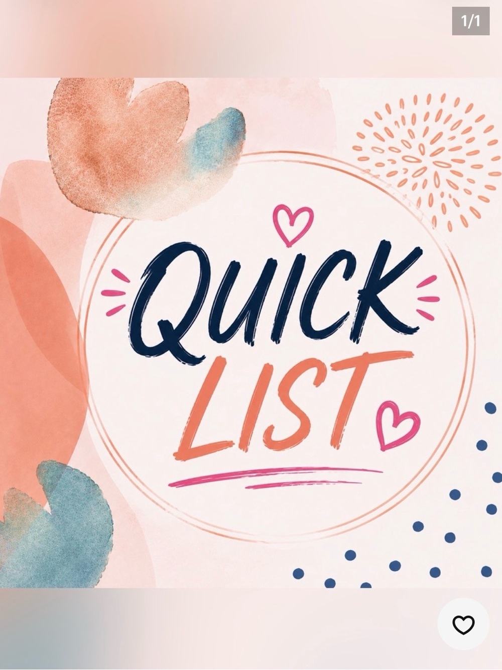 Quick List **